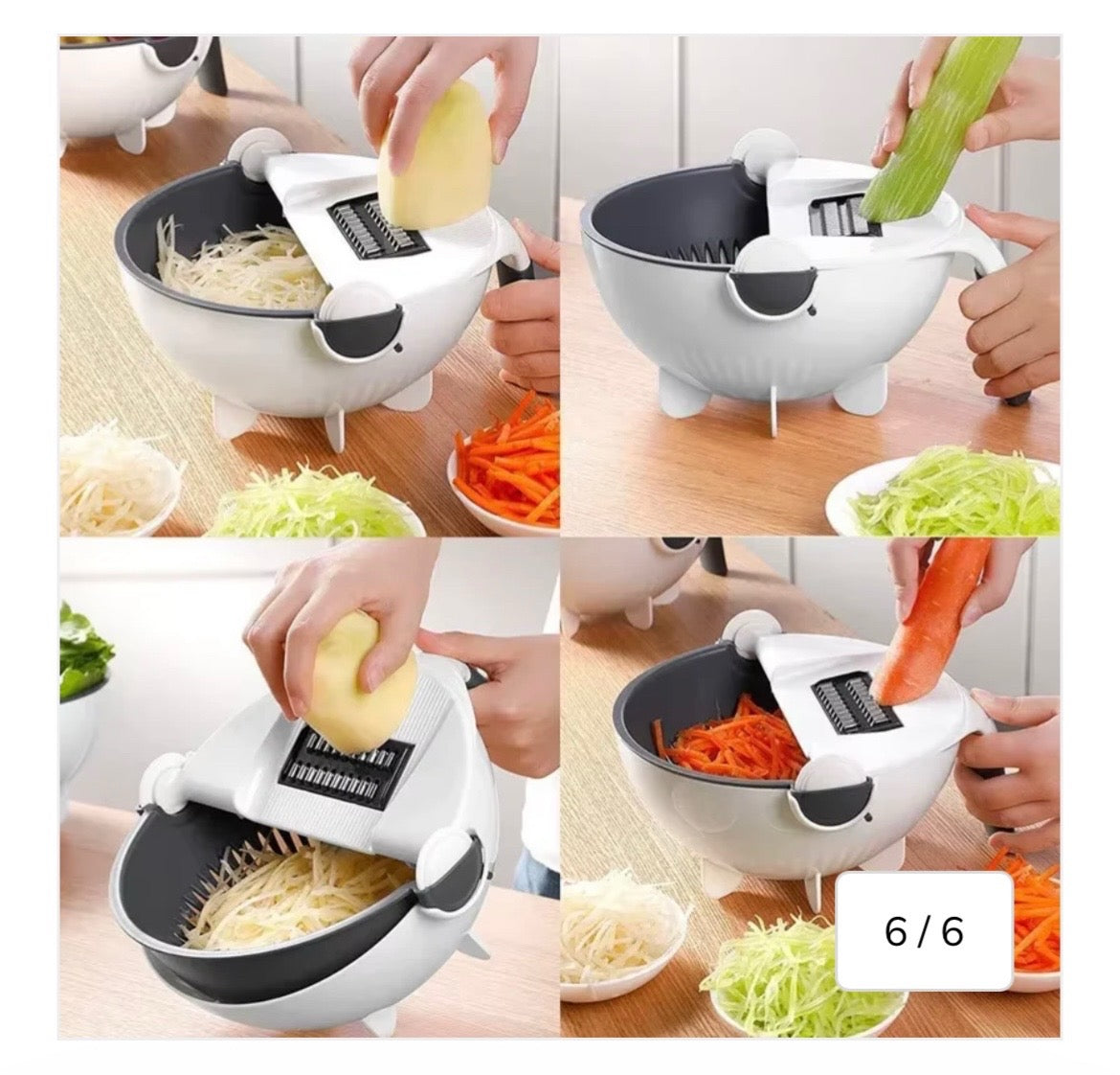 12-in-1 Multi-Function Vegetable Cutter & Salad Spinner – Chop, Slice, Wash & Dry Effortlessly