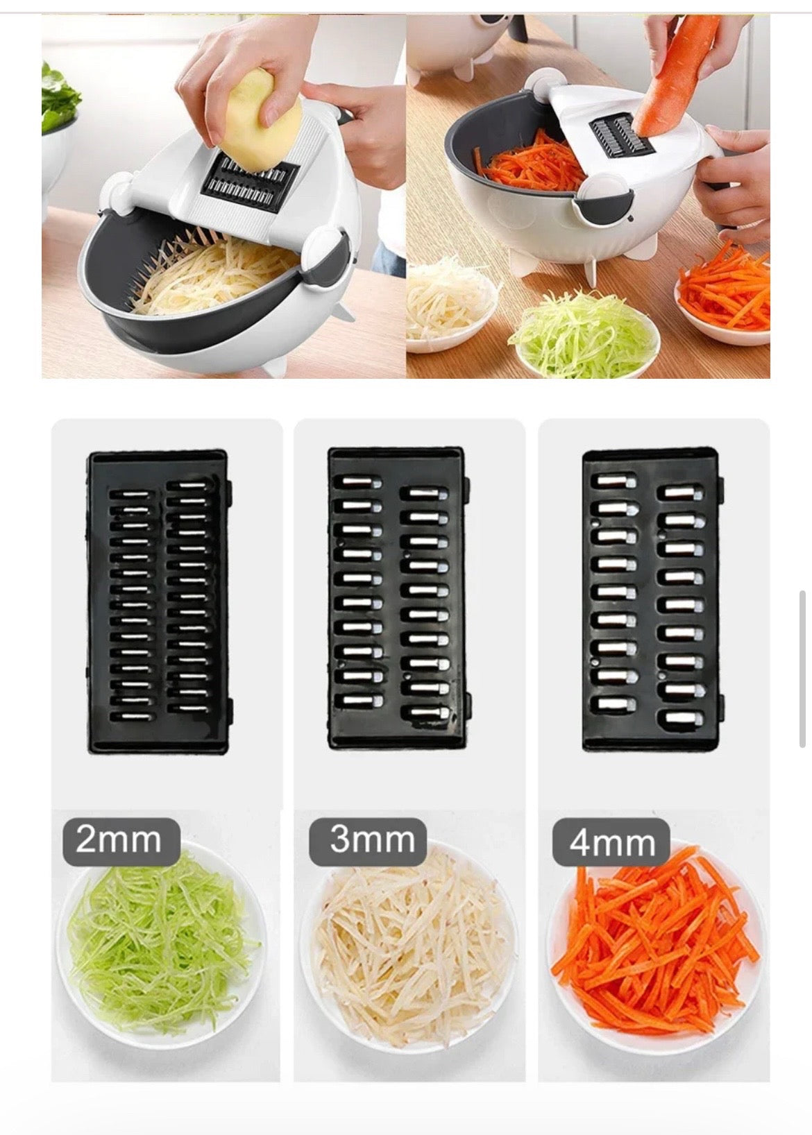 12-in-1 Multi-Function Vegetable Cutter & Salad Spinner – Chop, Slice, Wash & Dry Effortlessly